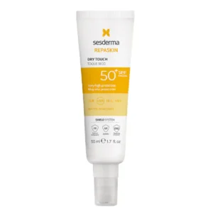 SESDERMA Repaskin Dry Touch apsauginė priemonė veidui SPF50+, 50 ml